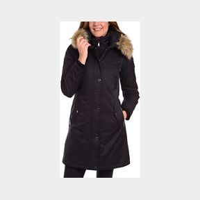 1 MADISON EXPEDITION LADIES LINED WATER RESISTANT LONG PARKA WITH FAUX FUR HOOD SZ XLG