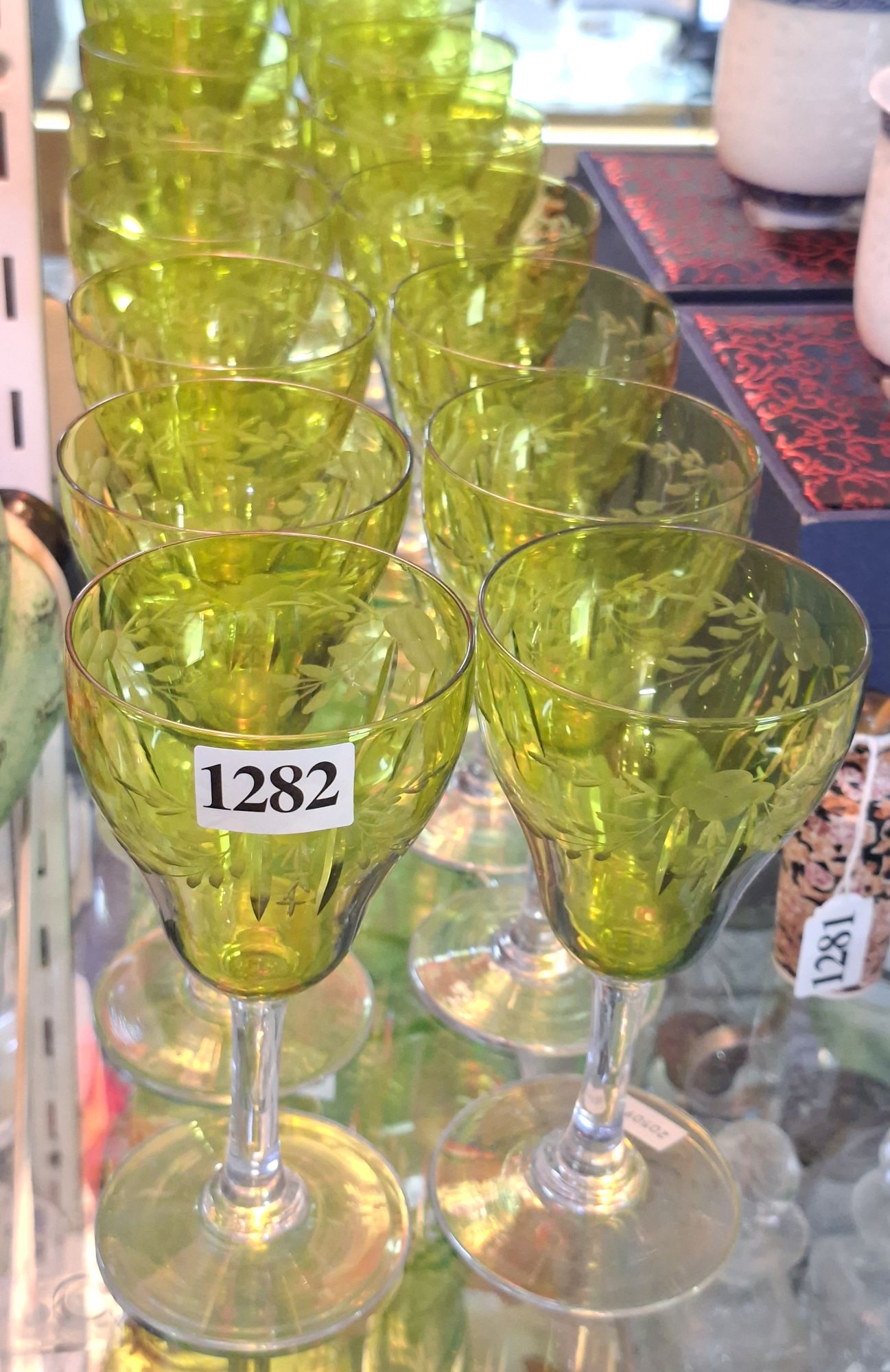 LOVELY SET OF EIGHT WINE GLASSES