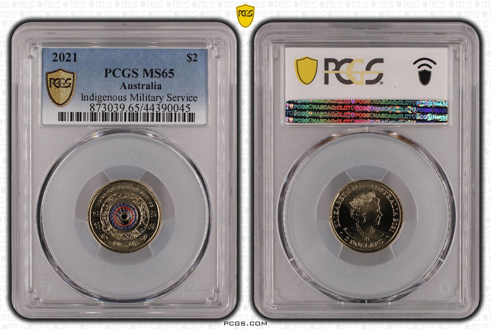 Elizabeth II, Indigenous Military Service, Two Dollar, 2021, PCGS MS65