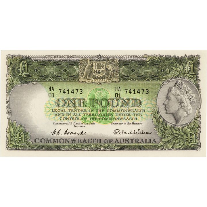 Coombs/Wilson, One Pound, 1953,  UNC