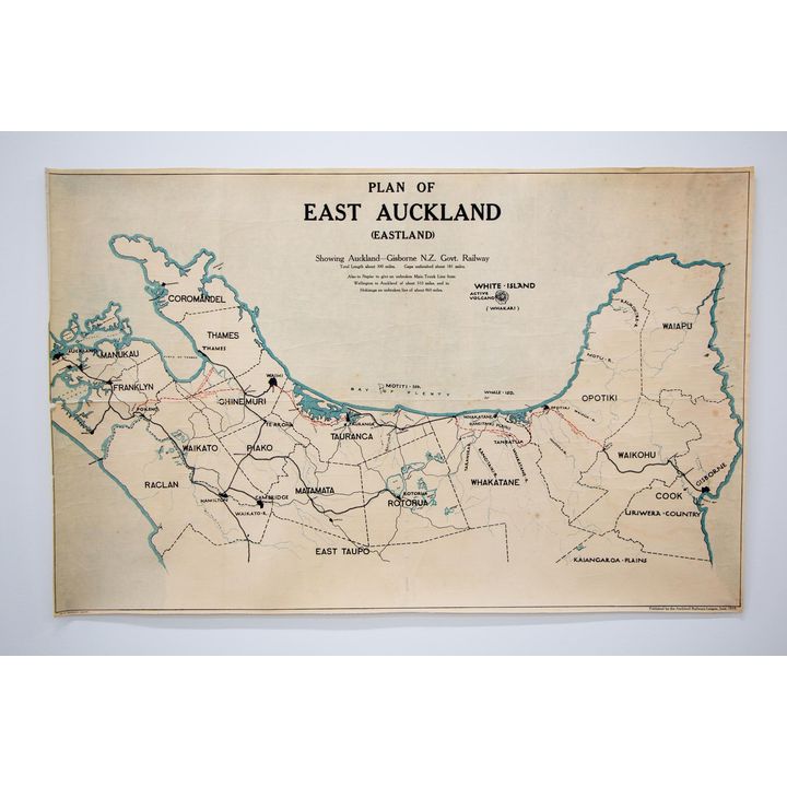 PLAN OF EAST AUCKLAND [EASTLAND] - Showing Auckland -Gisborne N.Z. Govt. Railway.