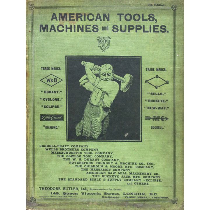AMERICAN TOOL CATALOGUES  - Theodore Butler Ltd [ Representatives for Europe].