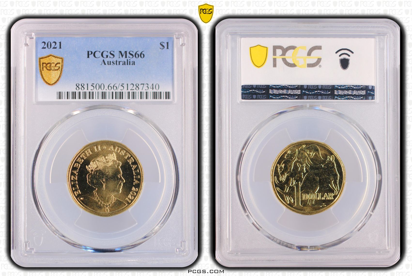 One Dollar, 2021, PCGS MS66