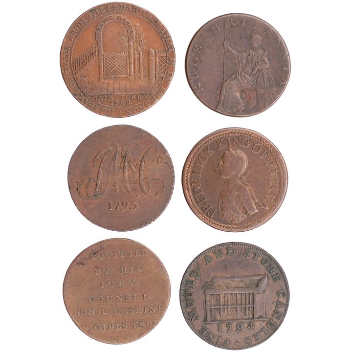 Great Britain, Bath, Somerset, Halfpenny, 1794, EF