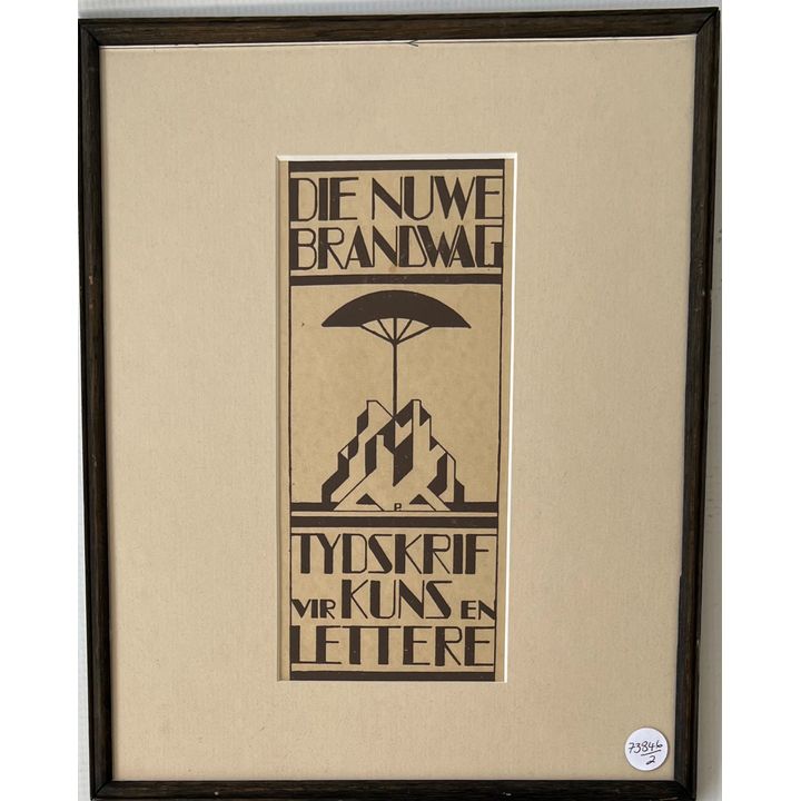 J.H. PIERNEEF - BOOKPLATE - DIE NUWE BRANDWAG, TYDSKRIF VIR KUNS EN LETTERE, deel II, No. 1, Februarie 1930