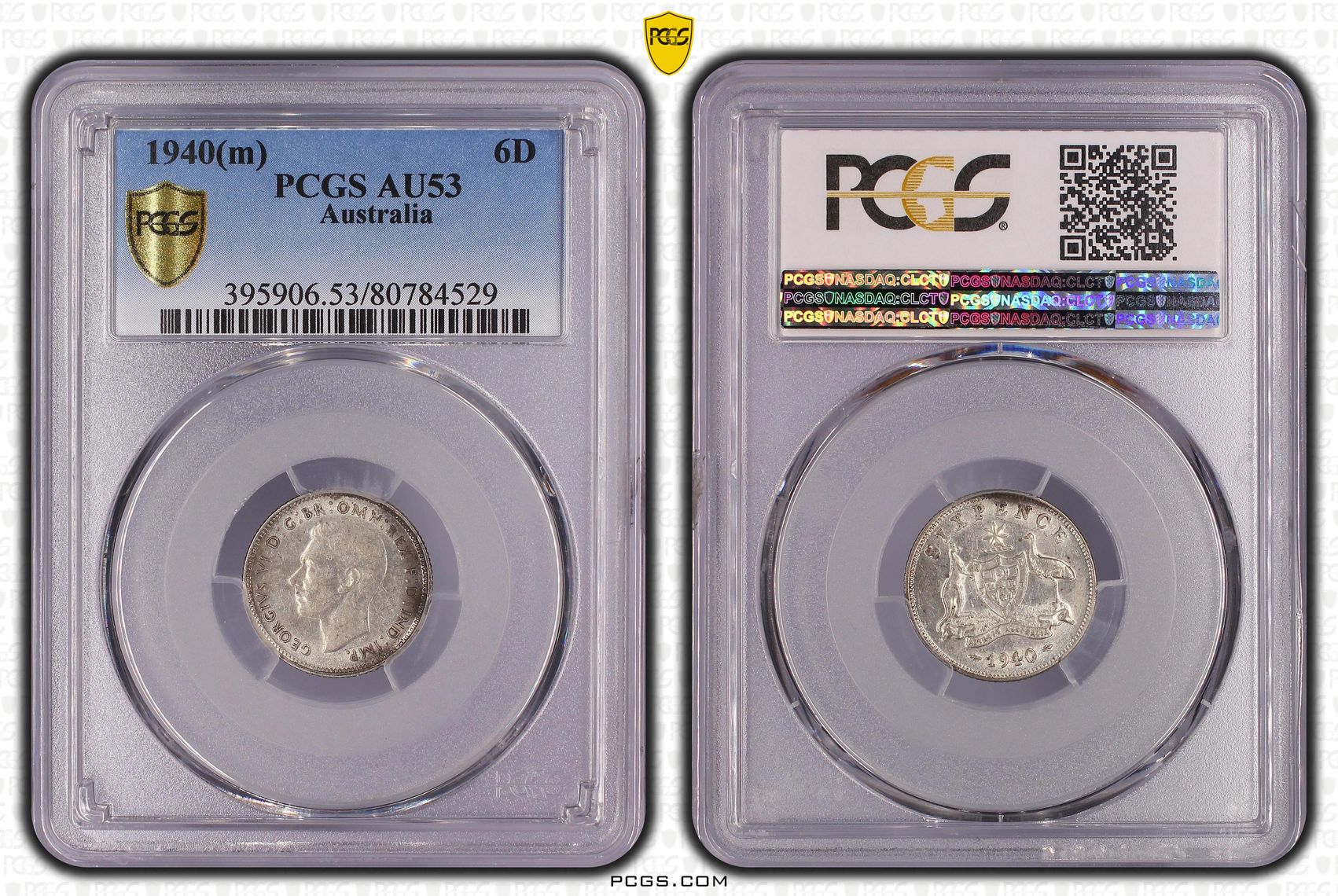 1940(m) Australia Sixpence PCGS - AU53 -529