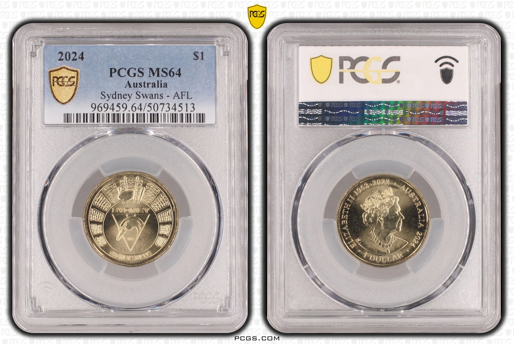 Sydney Swans - AFL, One Dollar, 2024, PCGS MS64