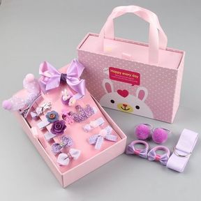 14 Piece Beautiful Kids Hair Clips Barrettes Hairpins Sets for Toddler Pink |