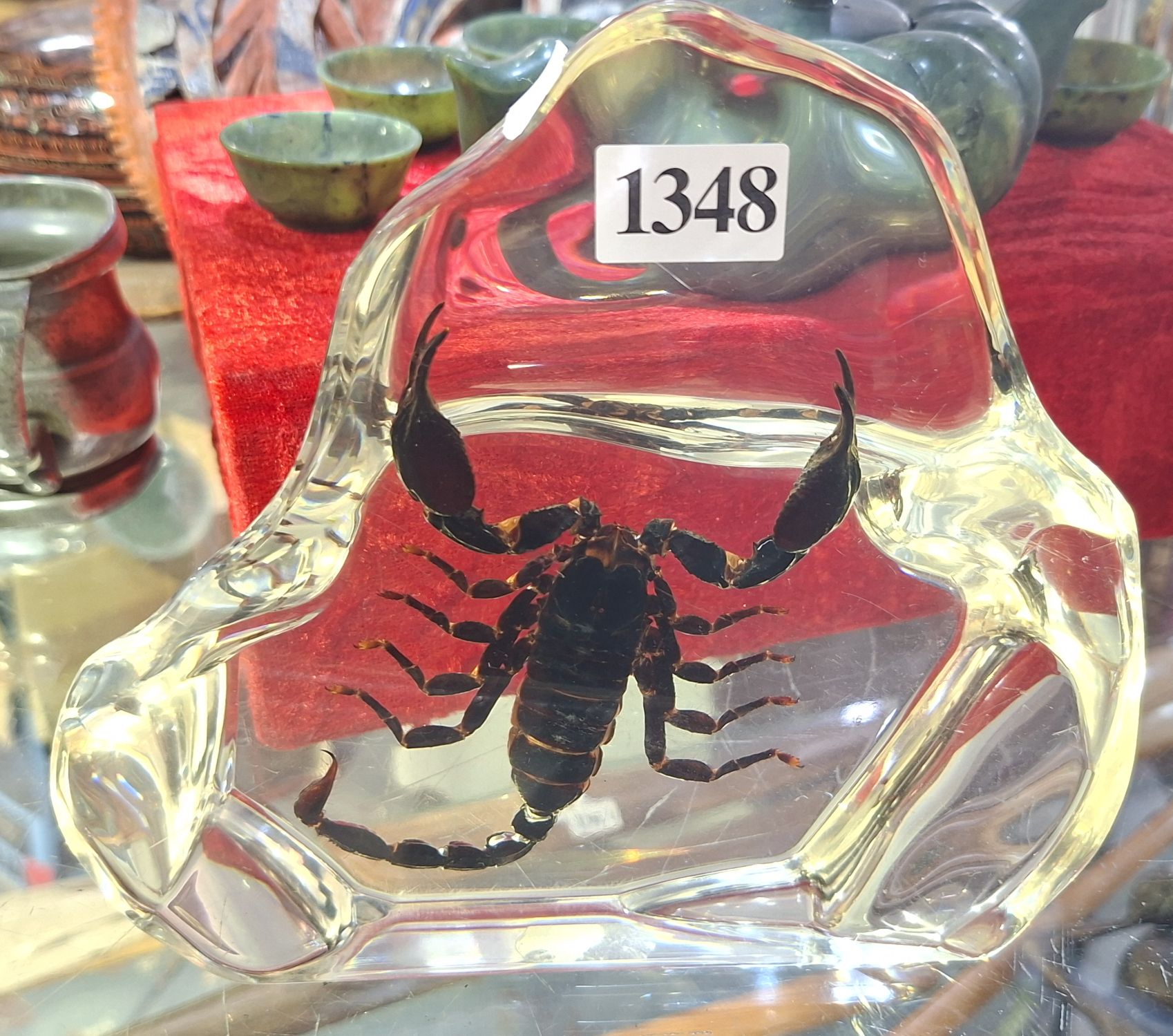 1348 · LARGE SCORPION IN RESIN
