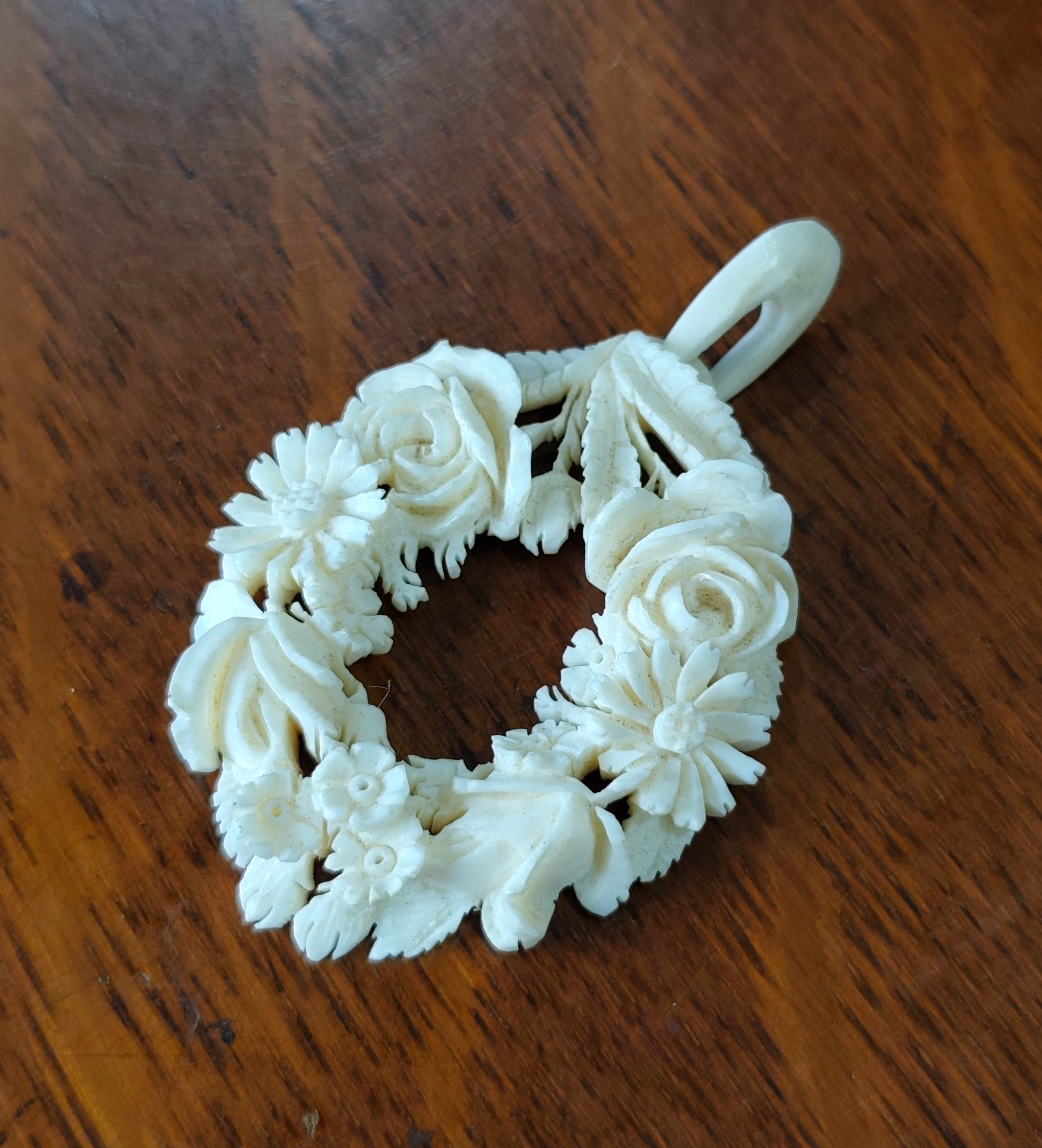 Ivory Pendant Dated 1880 - Old Chinese — sold at auction in New Zealand for $65