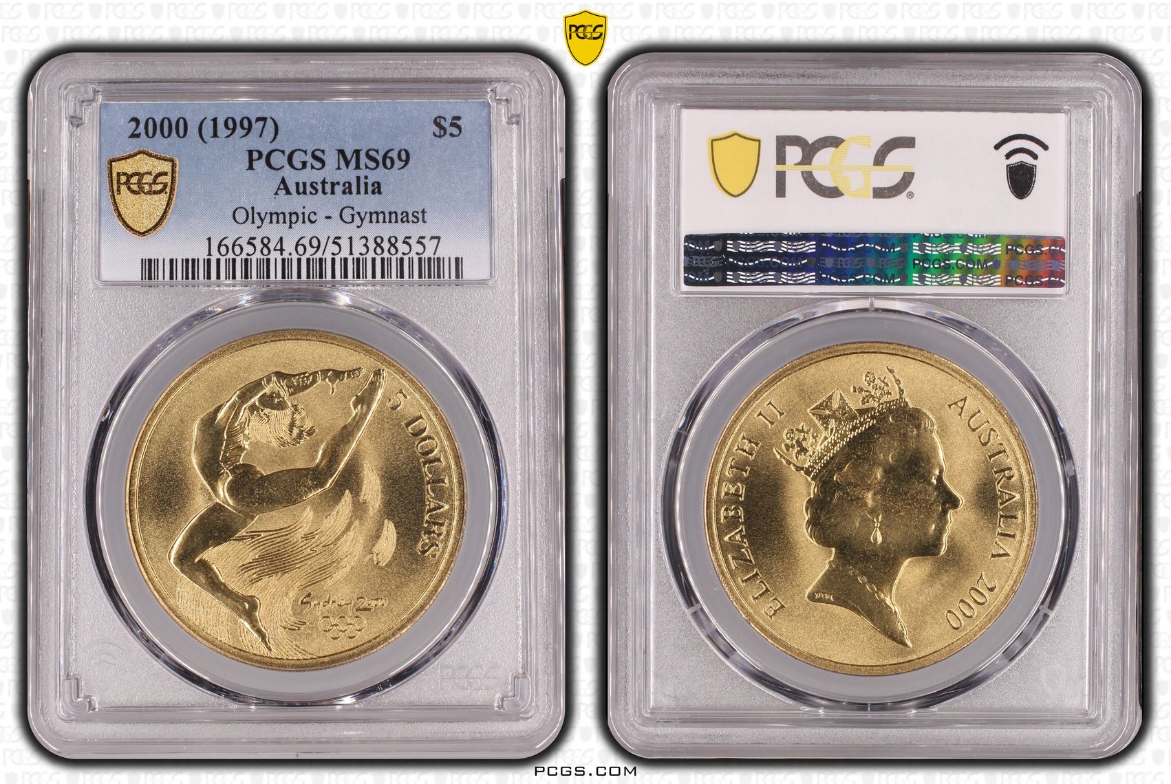 Gymnast, POP 3/0, Five Dollar, 2000, PCGS MS69