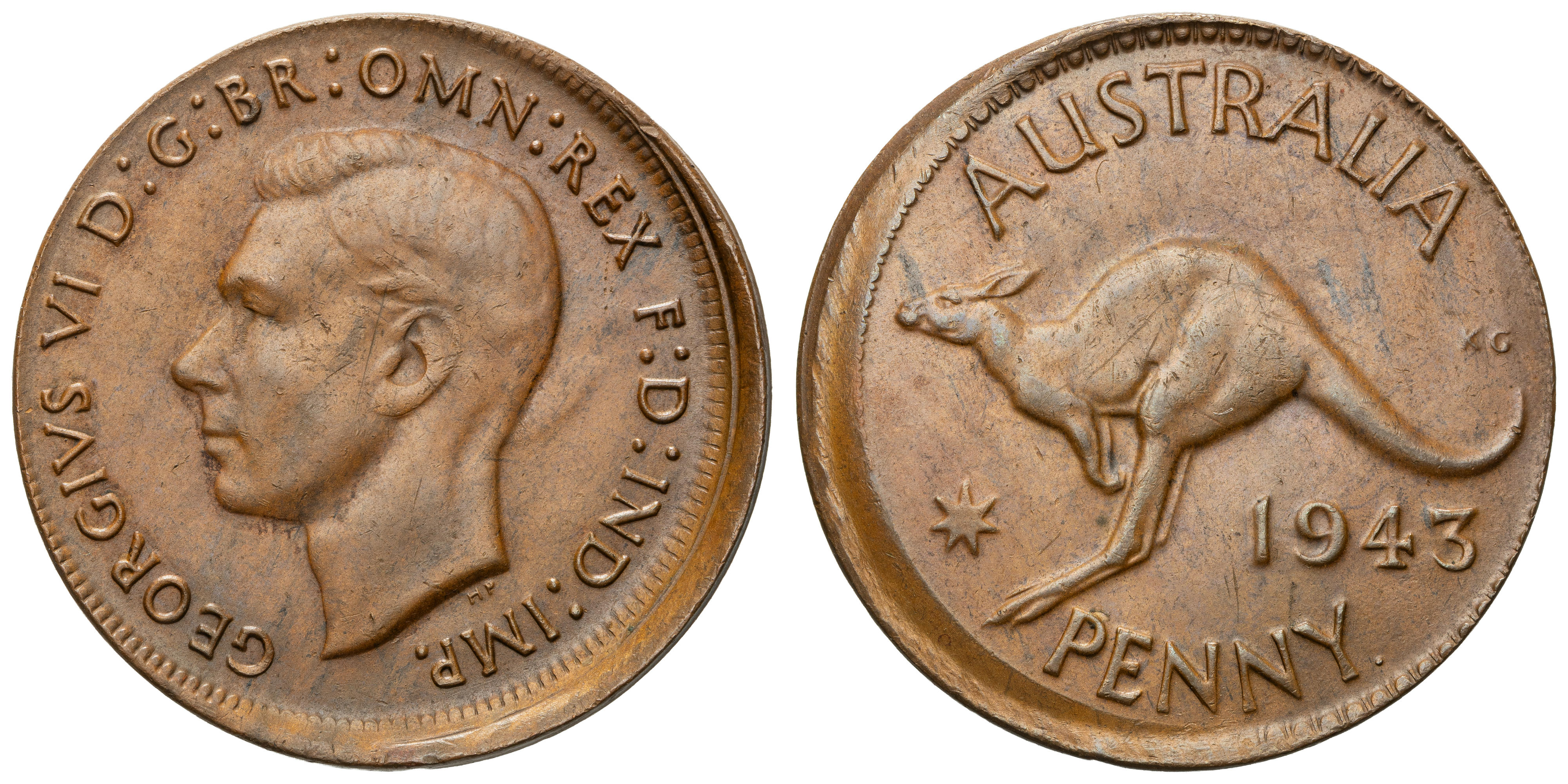 George VI, Penny, 1943-Y., aUNC