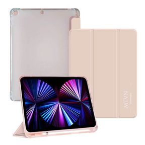MTVN Technologies Frosted Back Cover Slim Shell Protective Case with Stand for iPad 10.2 inch Light Pink |