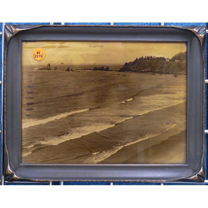 Antique Northwest Coast Orotone Photo Framed 9''x12''