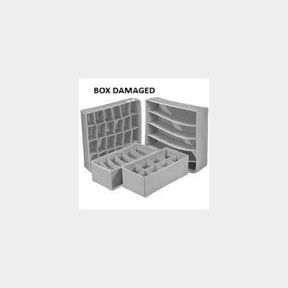 Underwear Drawer Organizers - Set of 4 - Light Grey - 31 cm(BOX DAMAGED) | PK 51695/2898 B2 (S7) B2 (S7)#