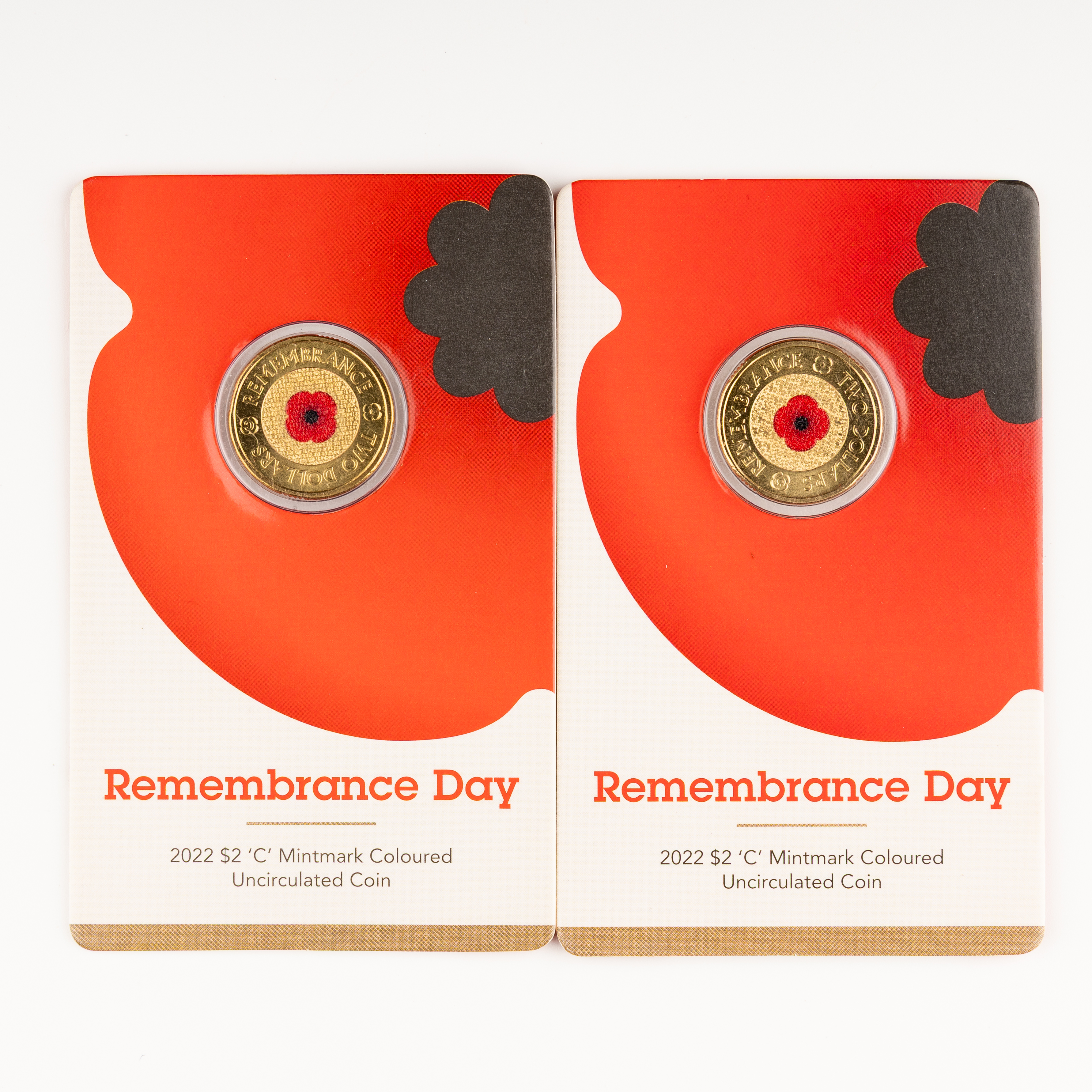 Elizabeth II, Remembrance Day Red Poppy, Two Dollars, 2022-C, UNC