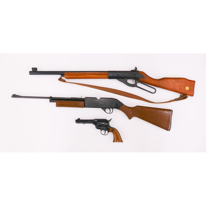 3pc BB Rifles and Pistol. Daisy 99 Champion, Crossman, Etc