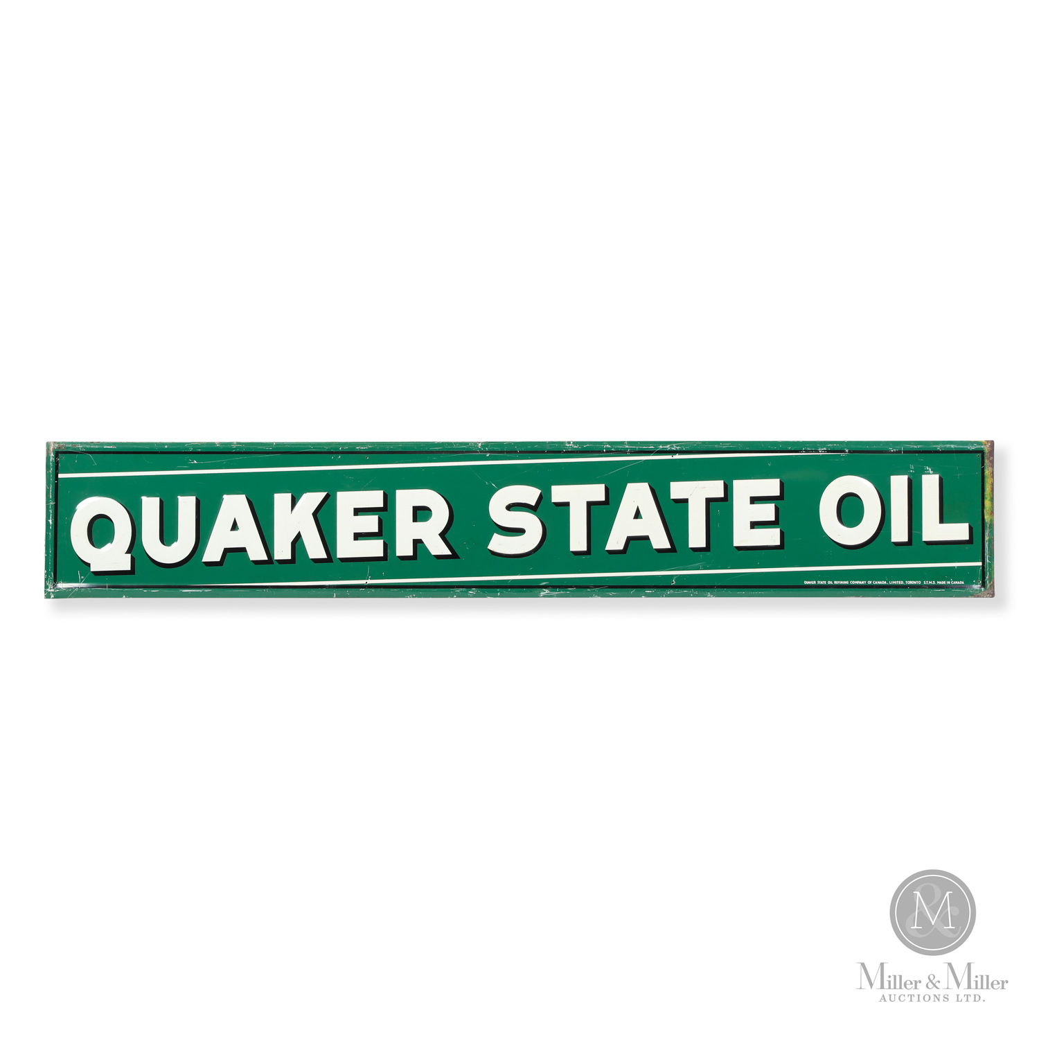 Quaker State Oil Sign | Miller & Miller Auctions Ltd