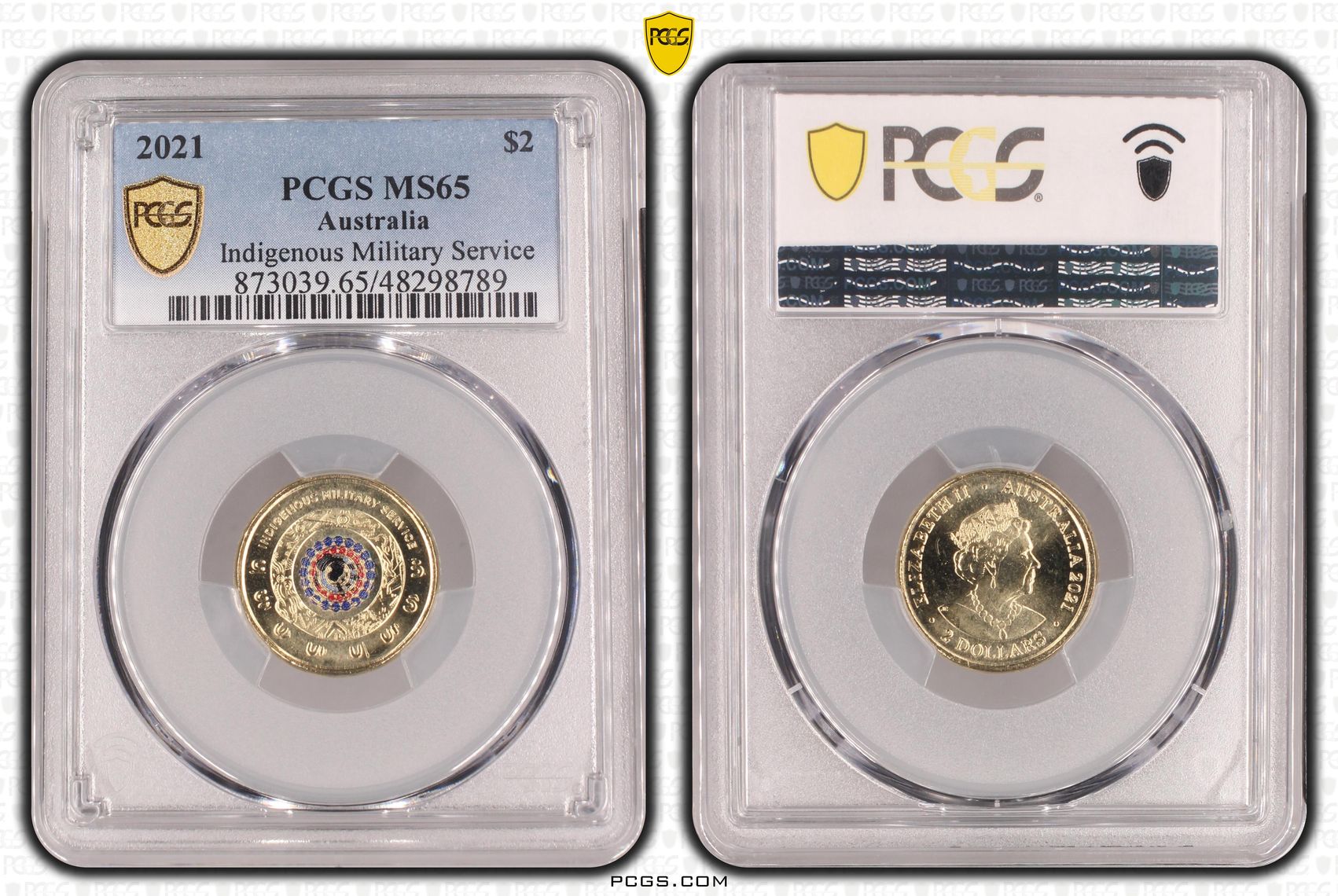 Indigenous Military Service , Two Dollar, 2021, PCGS MS65