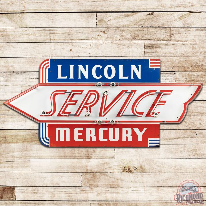 6' Lincoln Mercury Service Die Cut DSP Neon Sign - 9 & 8.9