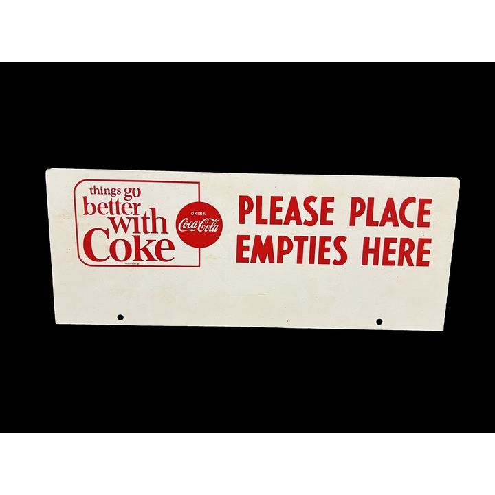 Please Place Empties Here Coca Cola Coke Topper Sign