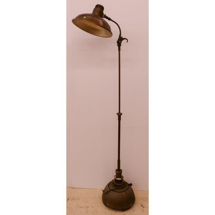 Art Deco Industrial Metal Sun Lamp- 54x26''