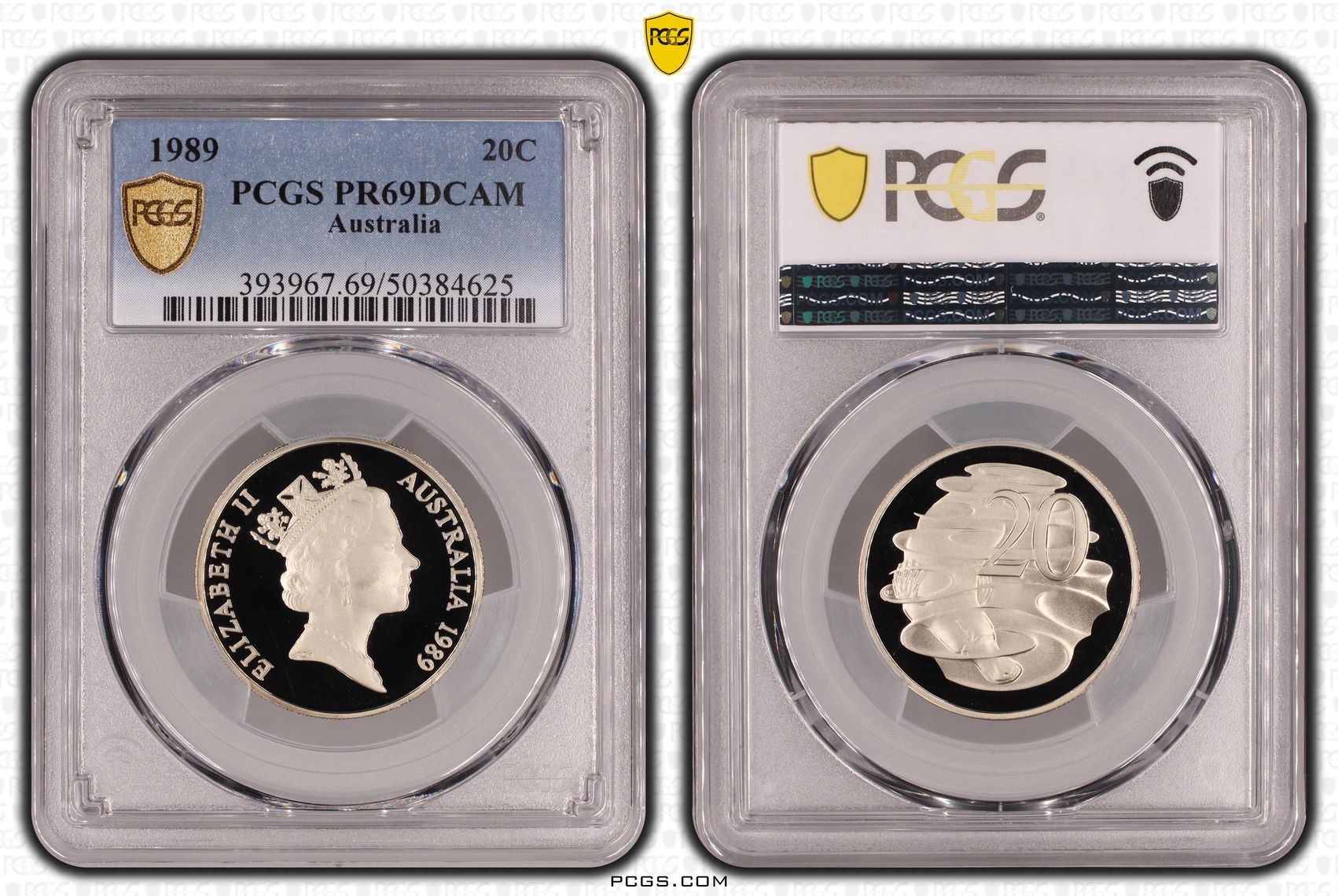 Twenty Cent, 1989, PCGS PR69DCAM