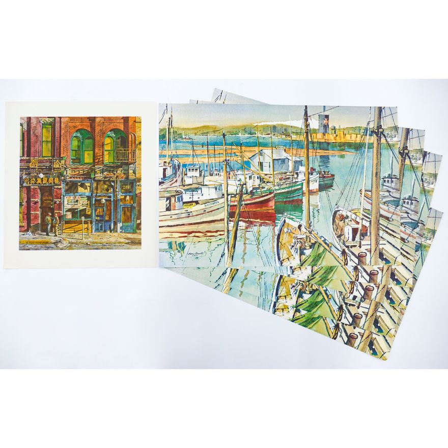 6pc Harry Bonath Prints - Largest 34.5''X23''