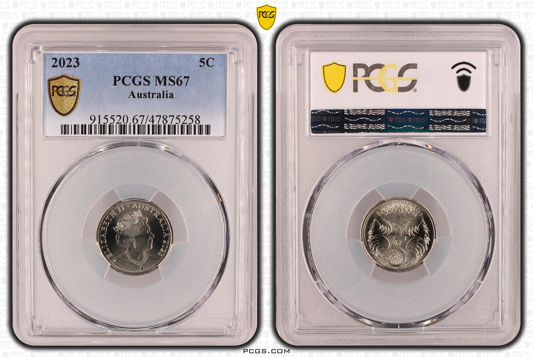 , Five Cent, 2023, PCGS MS67
