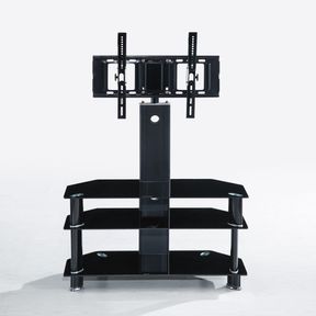 ***50 IN 3 LAYER SMOKE GLASS TV STAND & MOUNT WR313 ***