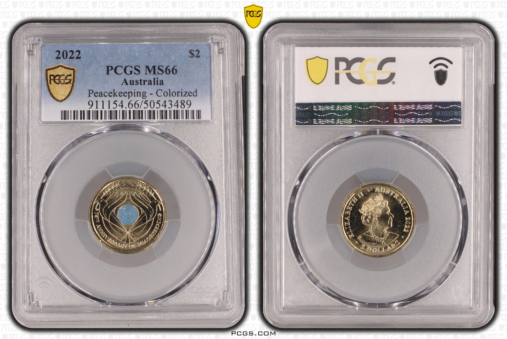 Peacekeeping - Colorized, Two Dollar, 2022, PCGS MS66