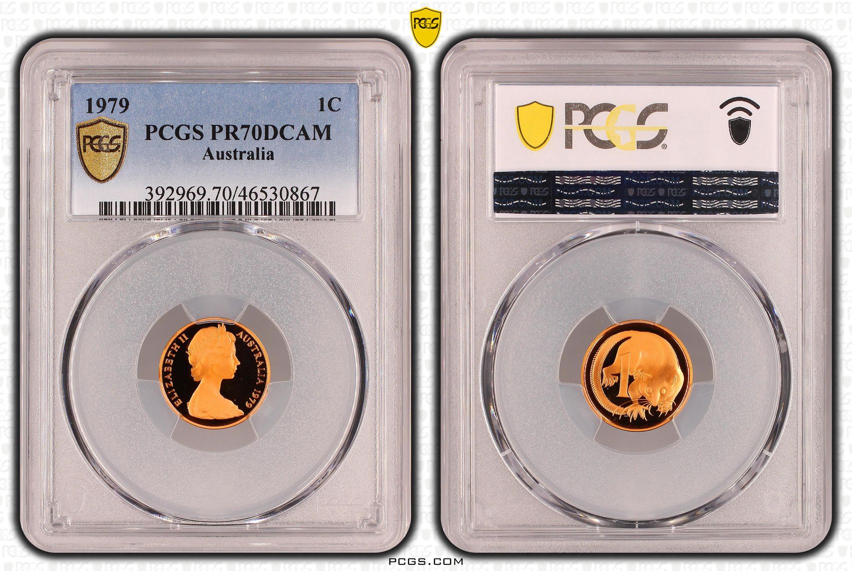 Elizabeth II, POP 18/0, One Cent, 1979, PCGS PR70DCAM