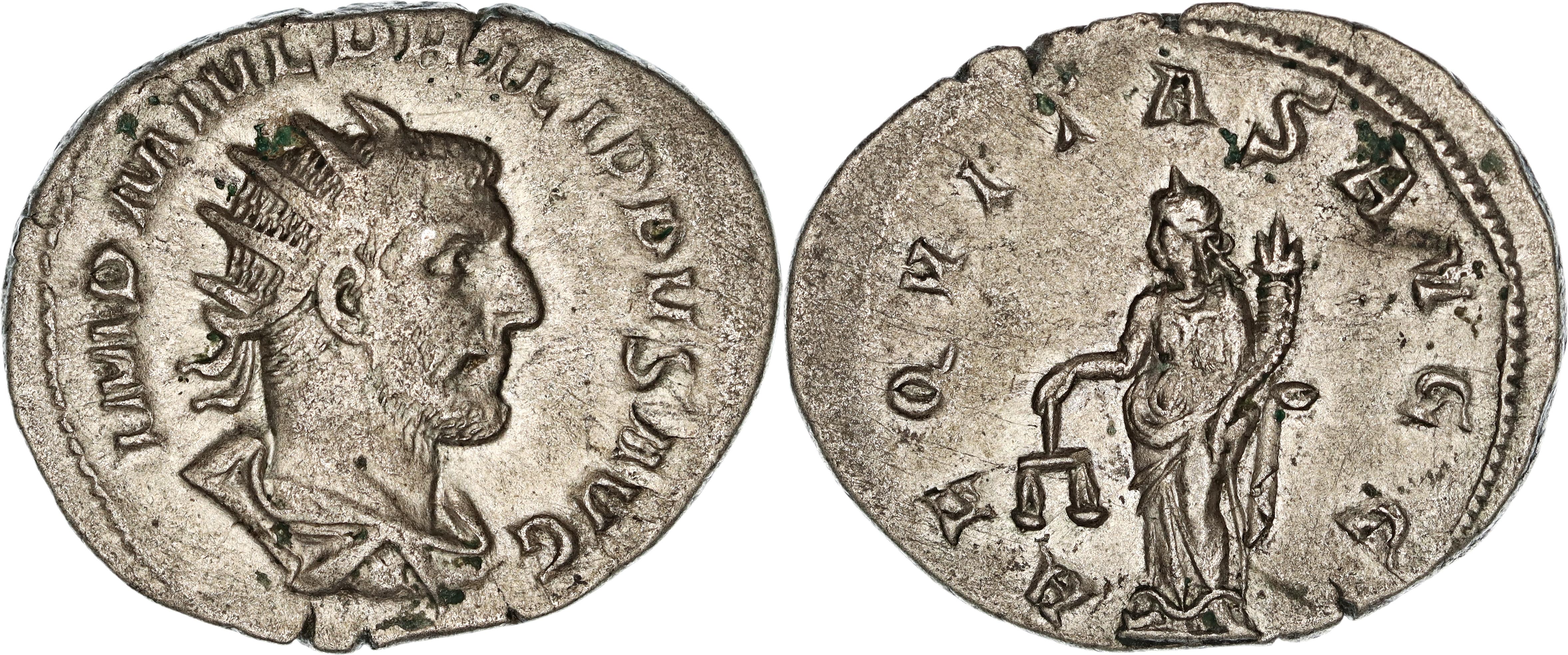 Roman Empire, Philip I, Silver Antoninianus, 244-247 AD, nVF