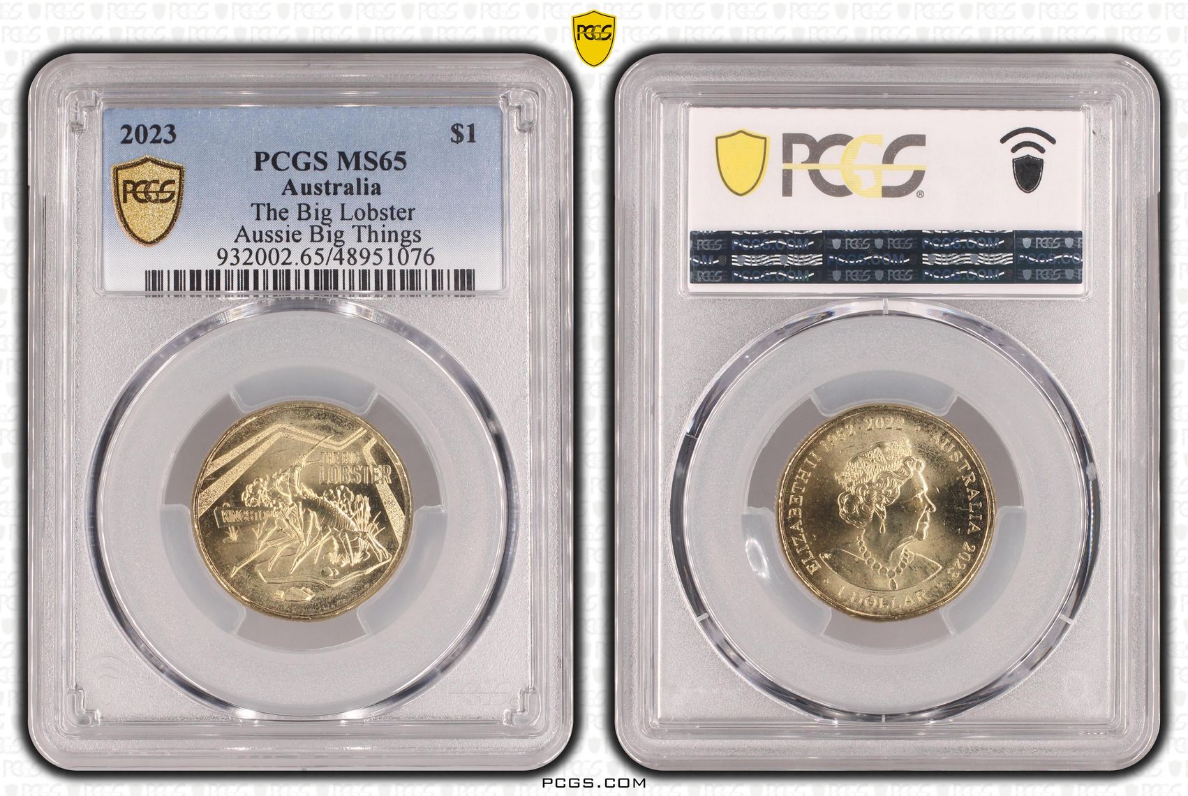 313 · The Big Lobster Aussie Big Things , One Dollar, 2023, PCGS MS65