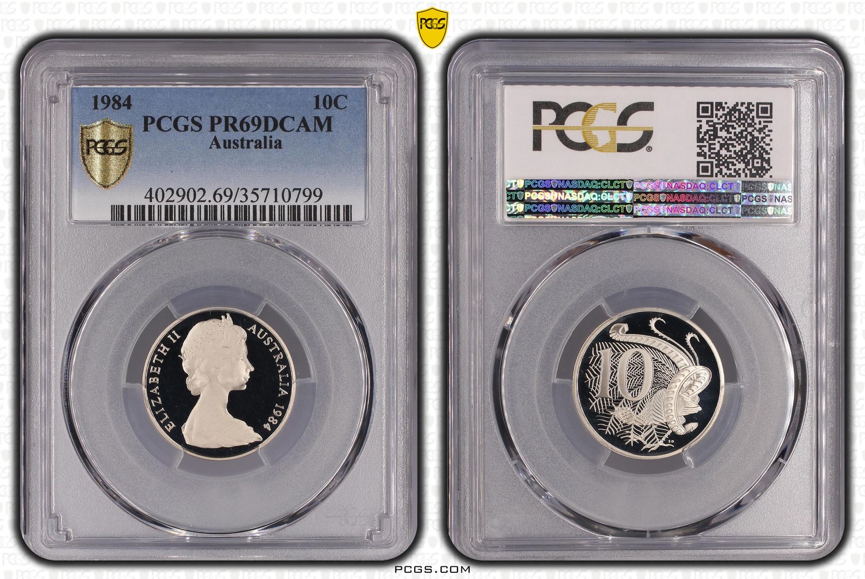 Ten Cent, 1984, Pcgs Pr69dcam