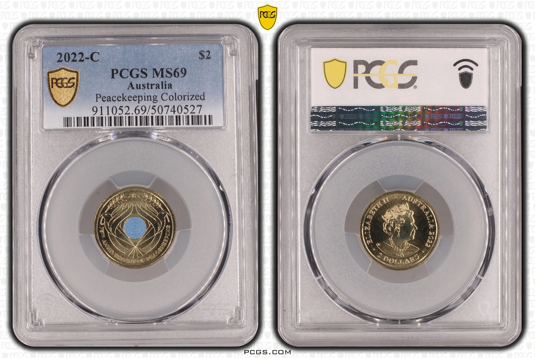 Peacekeeping Colorized, Two Dollar, 2022-C, PCGS MS69