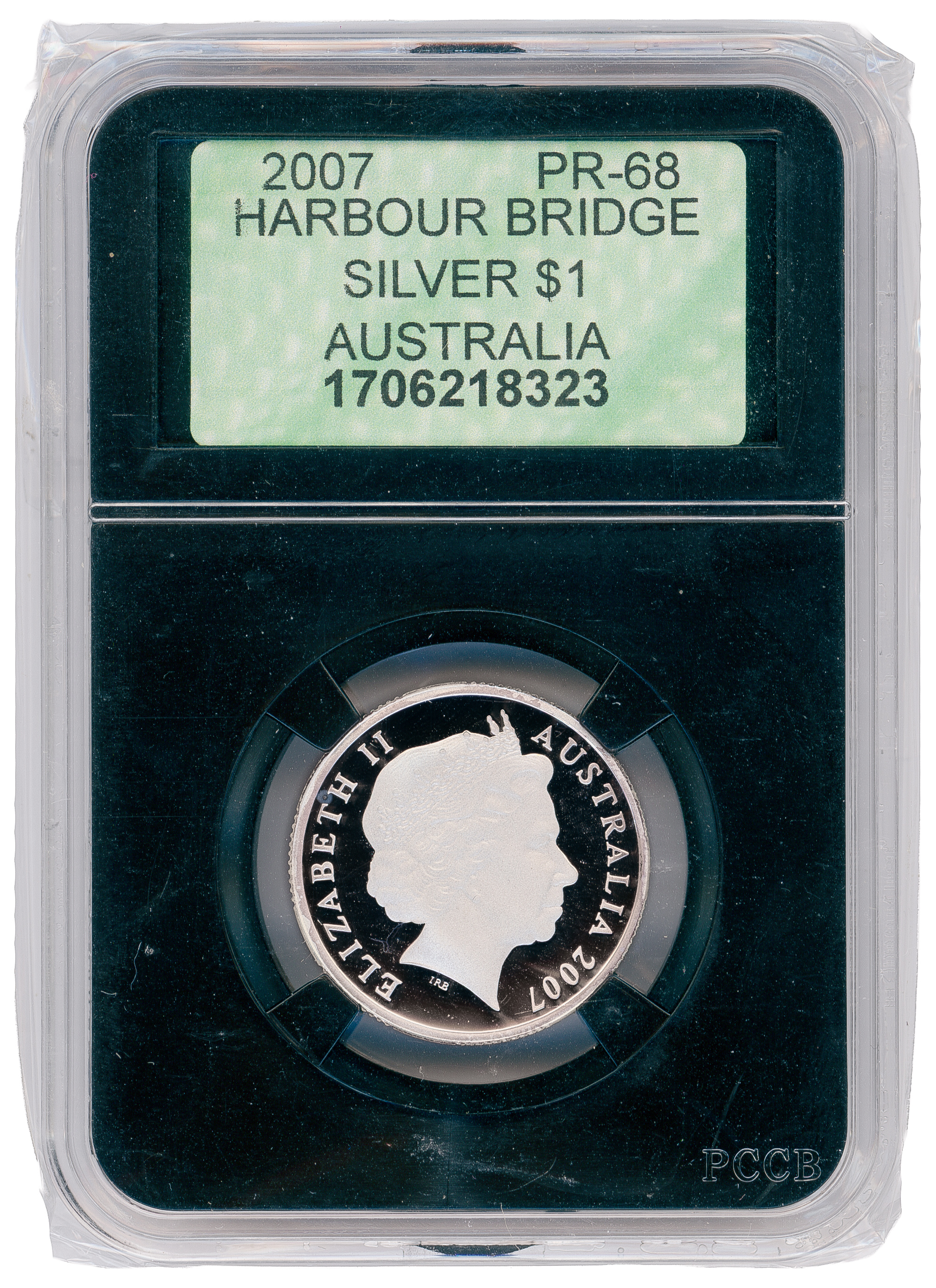 Harbour Bridge, Silver, One Dollar, 2007, PR68