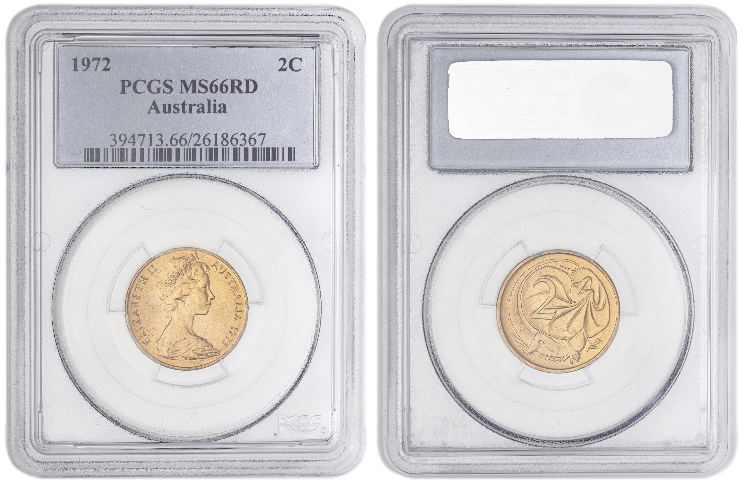 Two Cent, 1972, PCGS MS66RD