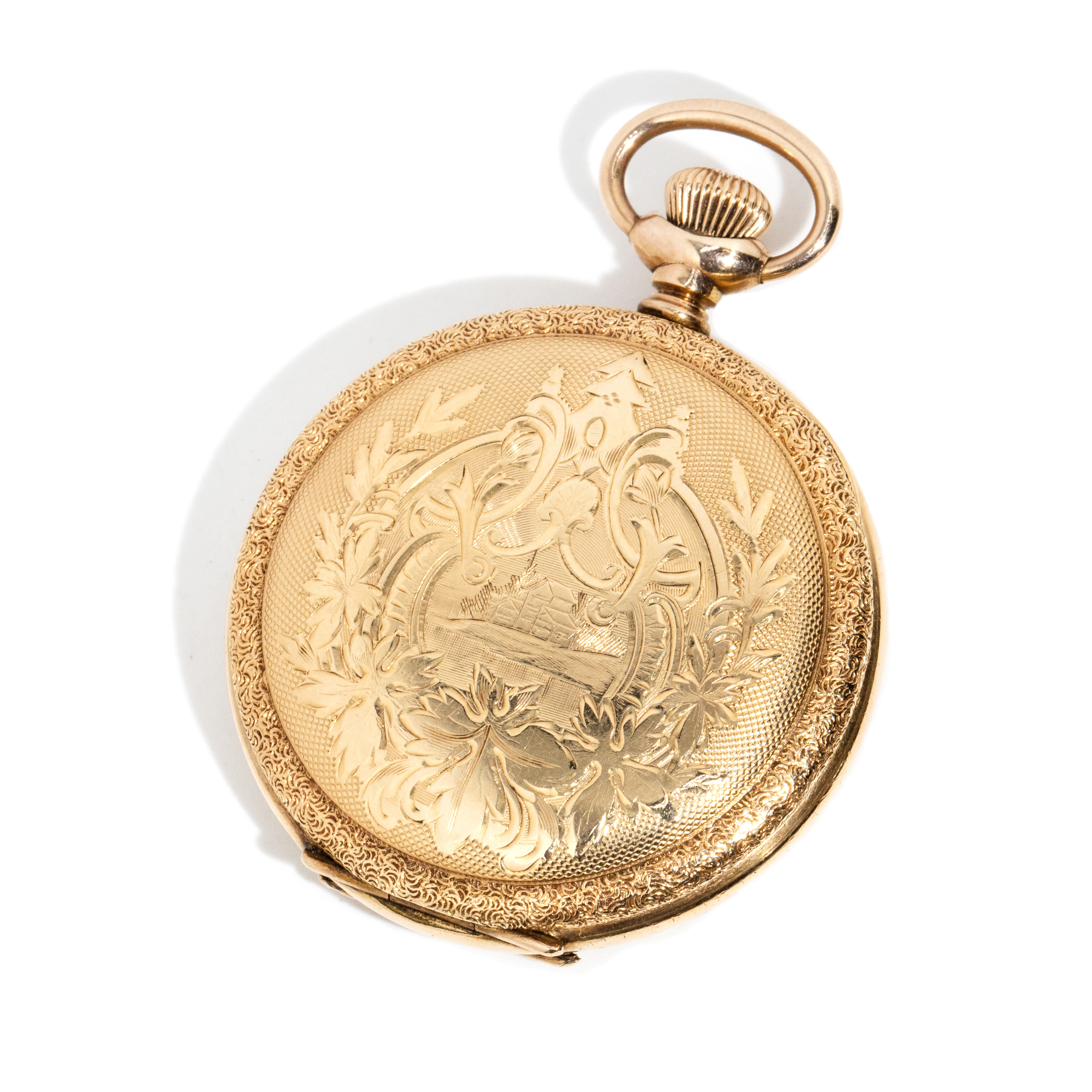 192 · Hampden Hunter 14ct Gold 6s Size Pocket Watch, 1897