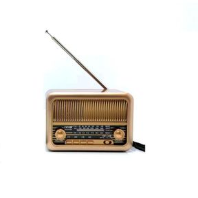 NS 3315BT Portable vintage am fm Radio Speaker rechargeable DC UM 1 battery |