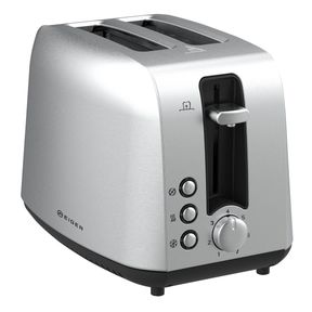 Eiger 2 Slice Toaster Geneva Series. Stainless Steel Black / Silver|DEFECTIVE