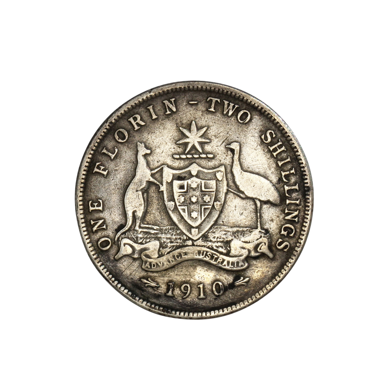 1023. · Edward VII, Florin, 1910, aFine