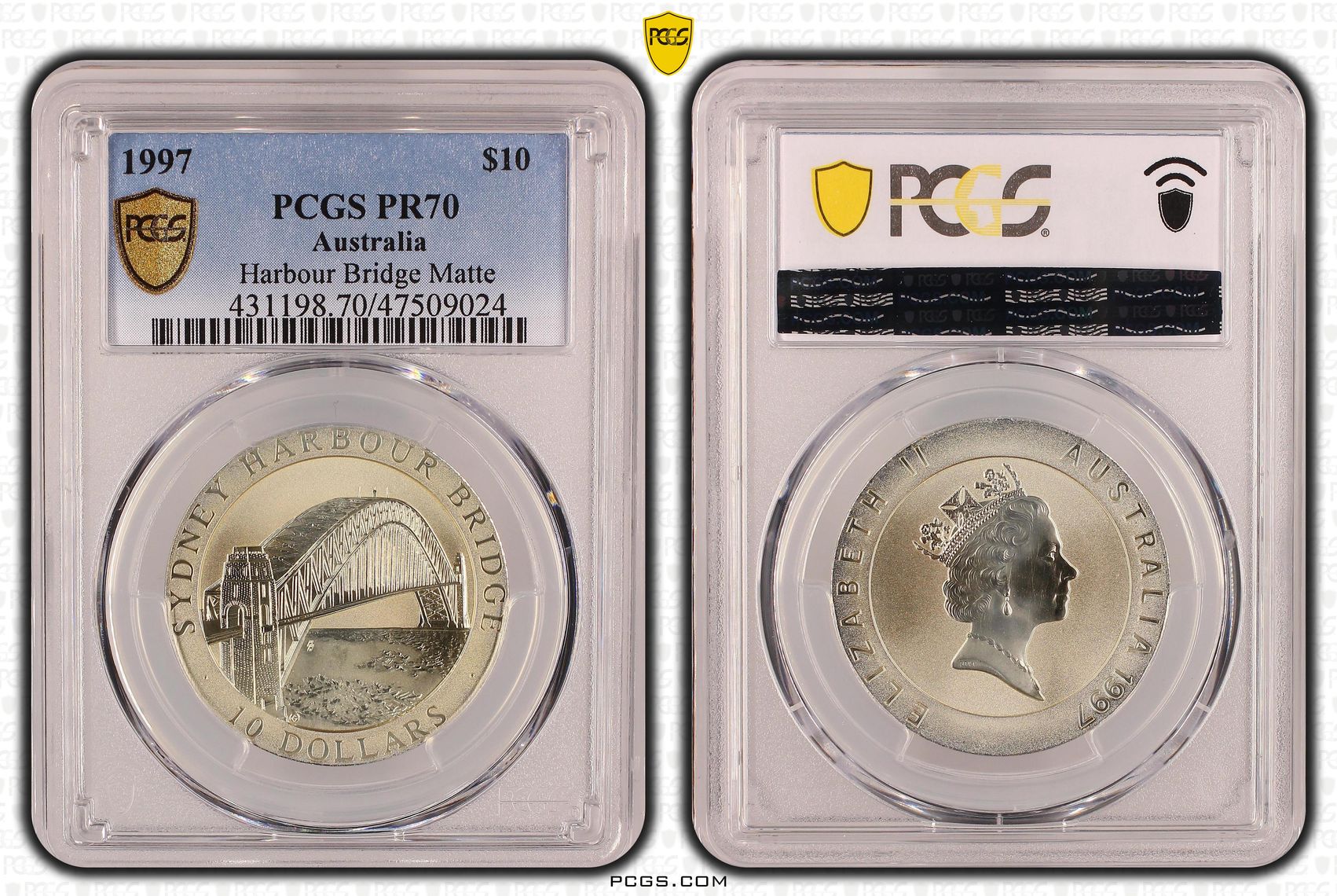 Harbour Bridge POP 10/0, Ten Dollar, 1997, PCGS PR70