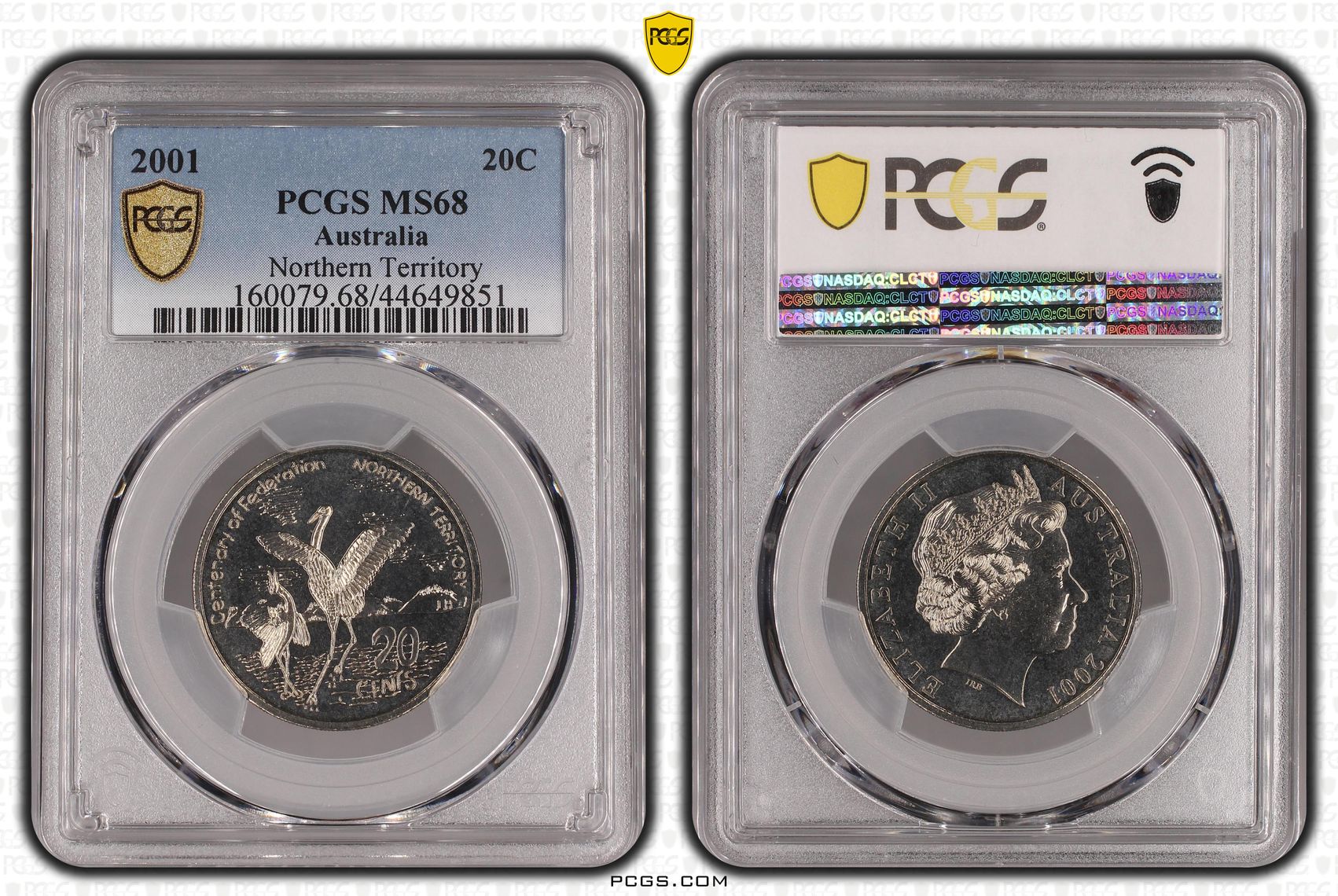 37 · 2001 Australia Twenty Cent, 20c Northern Territory PCGS - MS68 -851