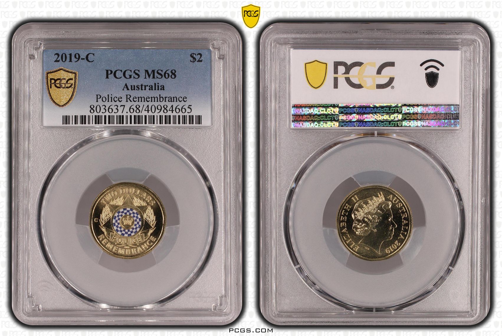 Elizabeth II, Two Dollar, 2019-C, MS68