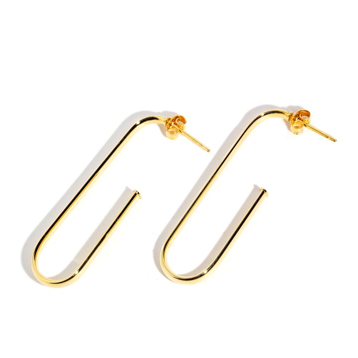 9 Carat Yellow Gold Hoop Style Earrings,