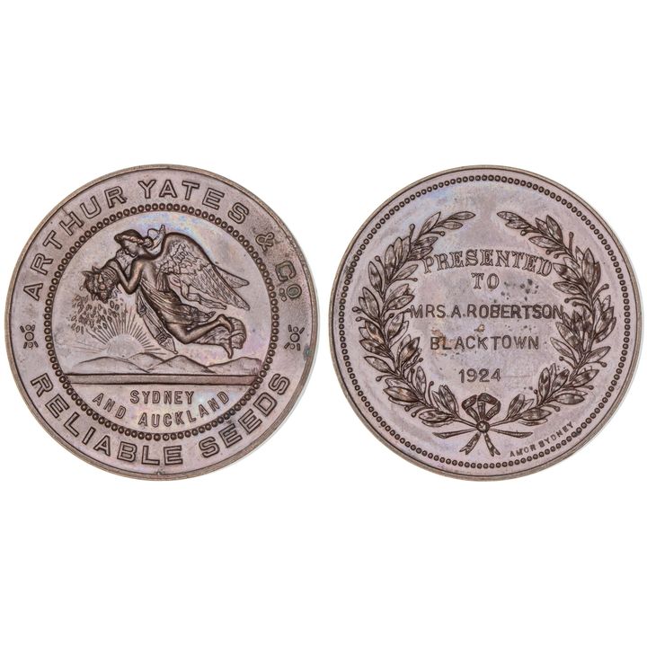 Arthur Yates Seeds, Australasia, Bronze Award Medal, 1924, aUNC