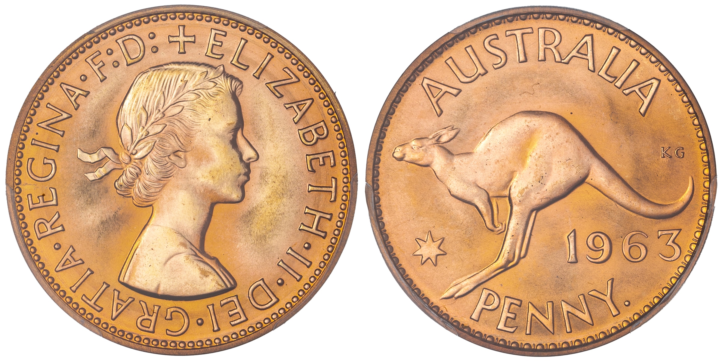 Elizabeth II, Penny, 1963-Y., PCGS PR67RD