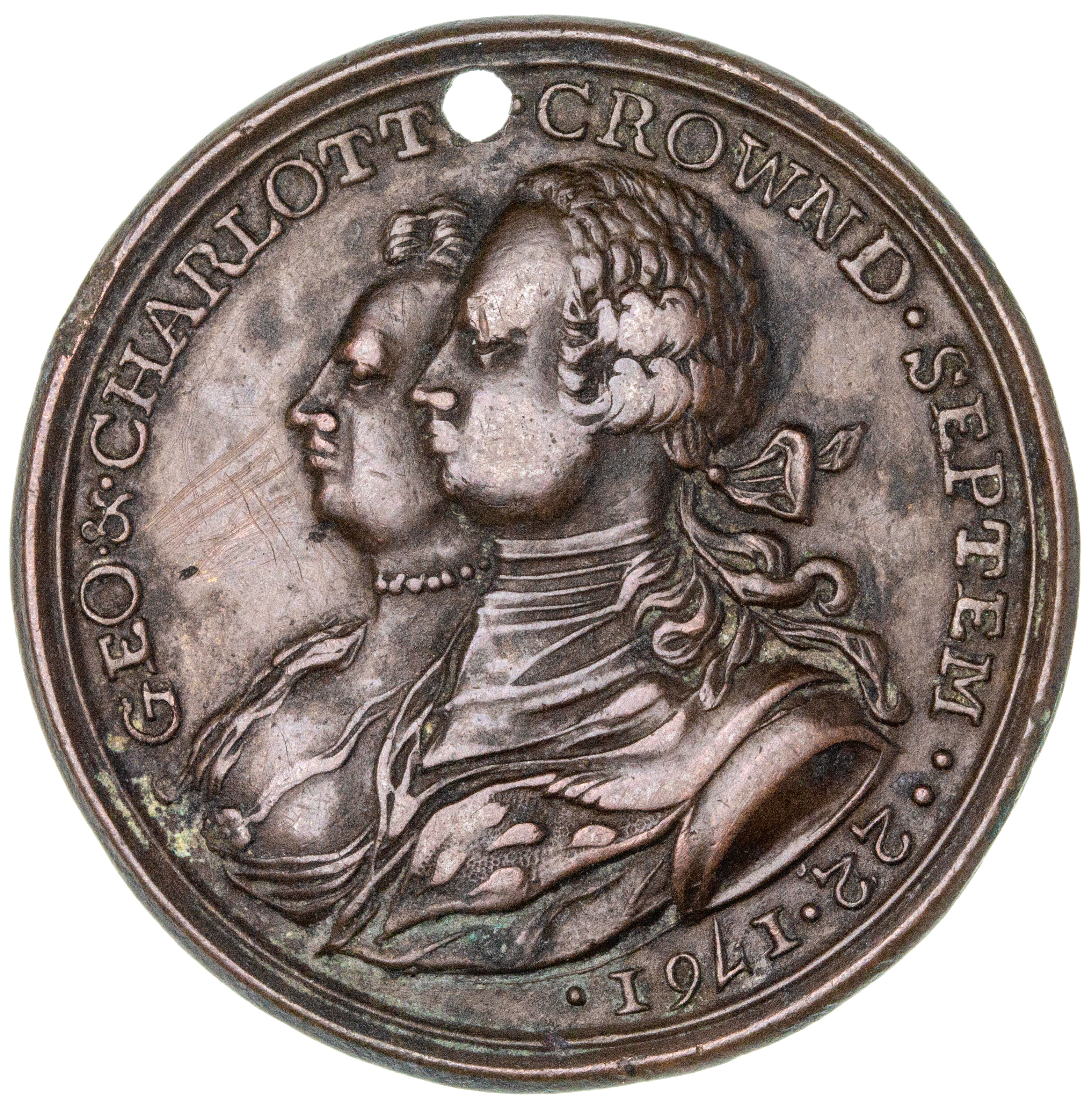 250 · Great Britain, George III & Charlotte, Coronation Medal, 1761, VF