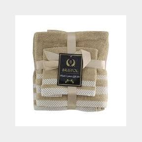 3 Piece Towel Set Bath Towel Hand Towel and Face Cloth 100 Cotton Cream |